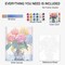 Street Graffiti Rose Paint by Numbers for Adults – Pastel Colors DIY Painting Kit, Acrylic Paint, 16"x20" Canvas (No Frame)